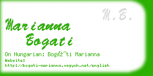 marianna bogati business card